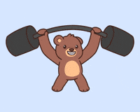 Stay Strong Teddy Bear GIF by BEARISH