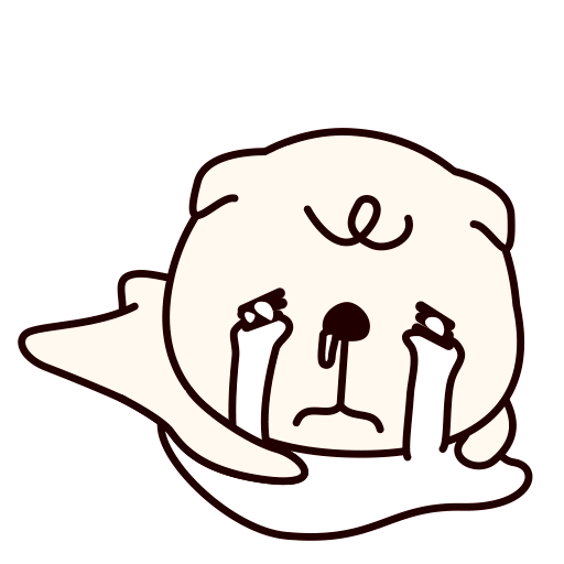 sad dog Sticker by Merry Between