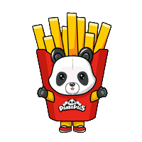 Fast Food Happy Dance Sticker by PandaPals