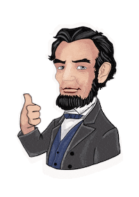 Arti_Kornienko like approval lincoln abraham Sticker