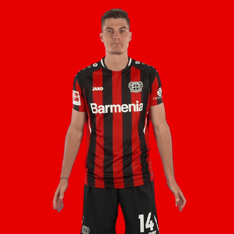 Patrik Schick Shrug GIF by Bayer 04 Leverkusen