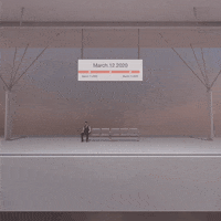 Denkiry art animation sky train GIF