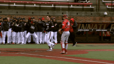 Home Run Celebration GIF by Cincinnati Bearcats