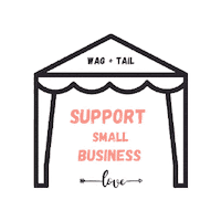 shopwagandtail business shop support shop now Sticker