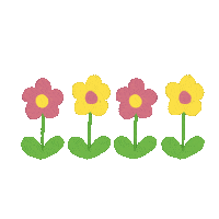 rusydinat dance pink flower yellow Sticker