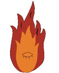 Fire Burning Sticker