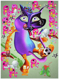 bad-cat lol GIF by Re Modernist