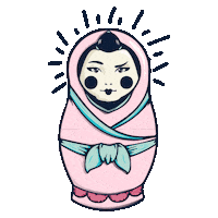 Ice Cream Russian Doll Sticker by Mamasons