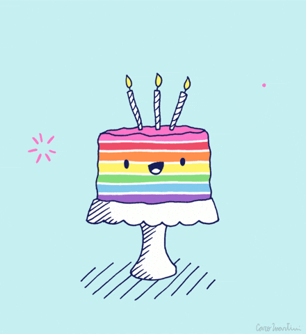Happy Birthday Rainbow GIF by Caro
