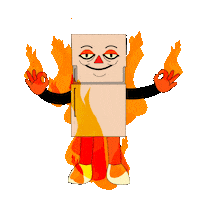 Vibing On Fire Sticker by Nexio