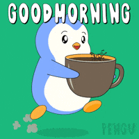Good Morning Running GIF by Pudgy Penguins