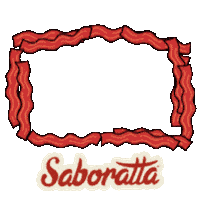 Saborattaoficial bacon churrasco pork porco Sticker