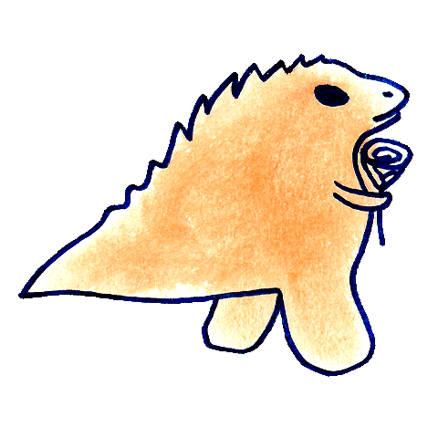 Rose Dinosaur Sticker