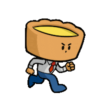 Angry Running Sticker