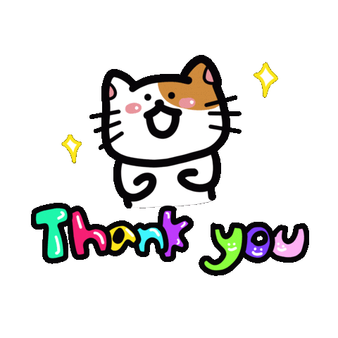 Cat Thank You Sticker by Playbear520_TW