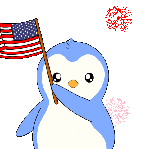 United States Party Sticker by Pudgy Penguins