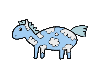 SenkiGirl horse pony meh cloudy Sticker
