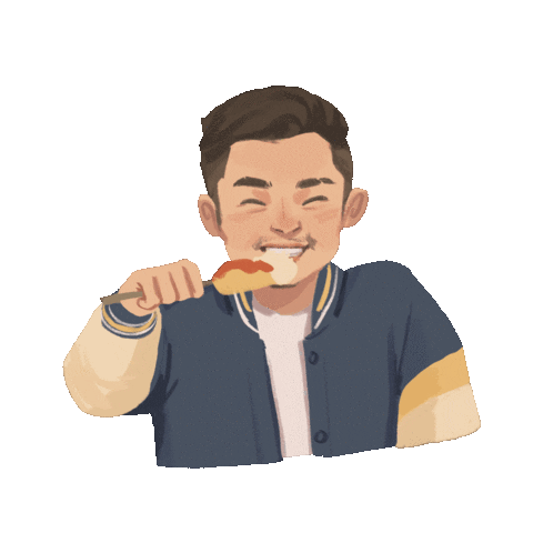 Mozzarella Eating Sticker by Rafhi Dominic
