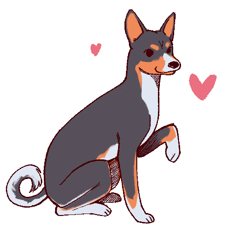 Unicornia93 giphyupload dog hund basenji Sticker
