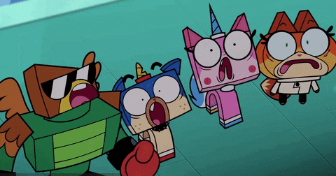 Scared Cat GIF by LEGO