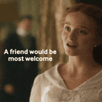 New Friends Friend GIF by MASTERPIECE | PBS