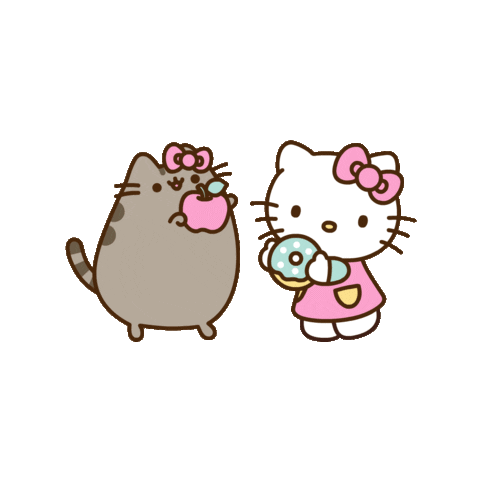 Happy Hello Kitty Sticker by Pusheen
