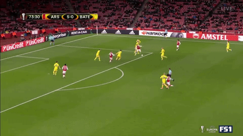goal | arsenal - bate borisov 6:0 [mohamed elneny] GIF