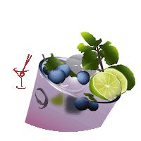 Tabu_Sushi drinks blueberry mojito mojitos Sticker