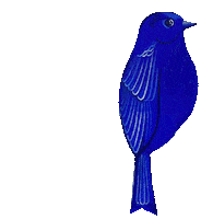 AllaAris art pixel blue bird Sticker