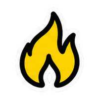 On Fire Sticker by fitplace