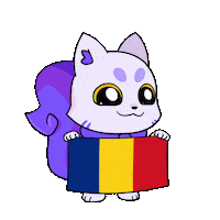 Cluj-Napoca Flag Sticker by Lucky Kat Studios