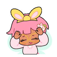 SparklesMagicalMarket pink animals thinking think Sticker