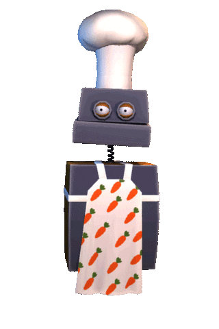 ResolutionGames games cooking robot chef Sticker
