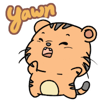 tired wake up Sticker by Aminal Stickers