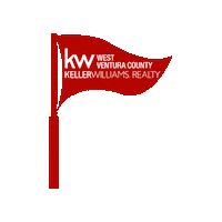 kwwvc real estate flag kw keller williams Sticker