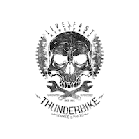 Bike Skull Sticker by Thunderbike