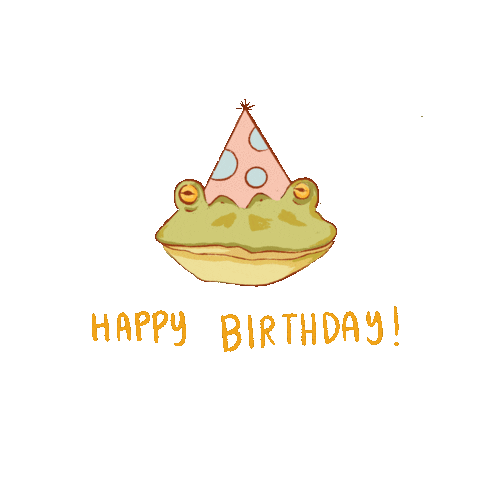 Birthday Party Frog Sticker