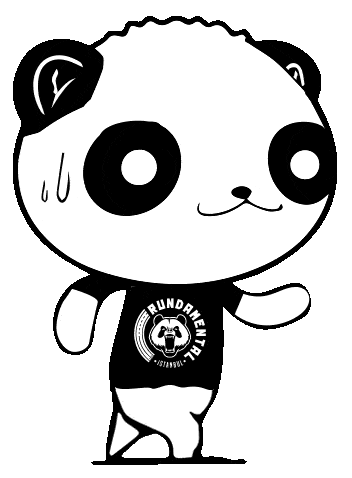 panda running Sticker by RUNDAMENTAL