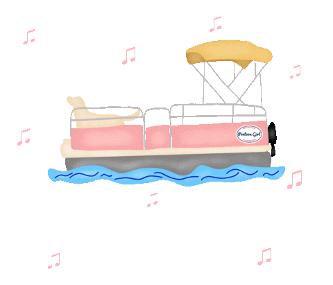 Pontoon Boat Sticker by Pontoongirl