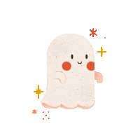 embartonart halloween fall scary ghost Sticker
