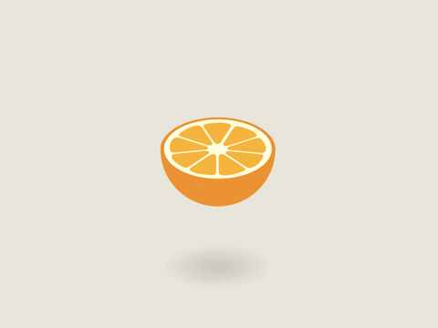 Rotate Orange Fruit GIF by Chris Gannon