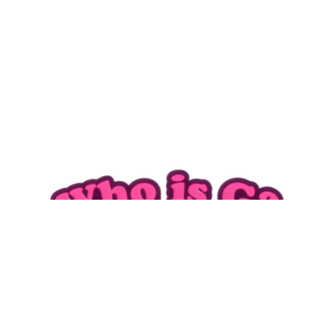 whoisg girl wow logo pink Sticker