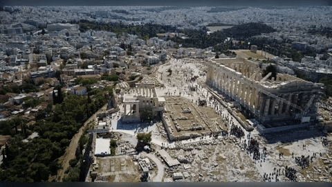 BaeBees giphyupload travel greece drone GIF