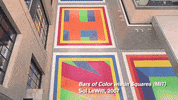 public art bars of color within squares GIF by MIT
