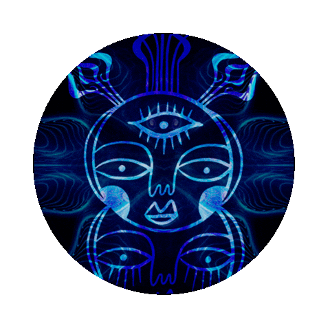 woomoonibiza moon kinetic woomoon woomoonibiza Sticker