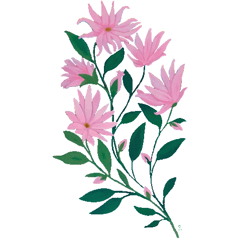 rachelcoonart flower green flowers leaves Sticker