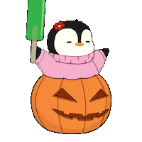 Trick Or Treat Halloween Sticker by Pudgy Penguins