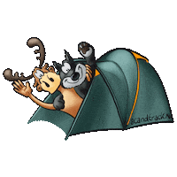 scandtrack wave camping outdoor hund Sticker
