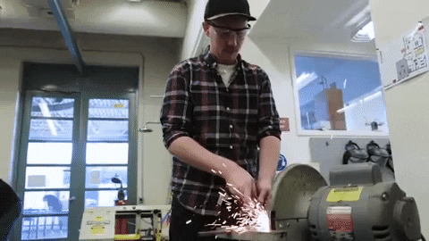sparks grinding GIF by UVic Campus Life
