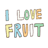 anettemoi fruit strawberry peach pineapple Sticker